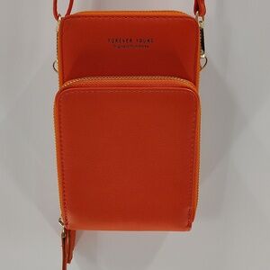 Forever Young Crossbody Handbag Outdoor Small Shoulder Bag Wallet Orange
